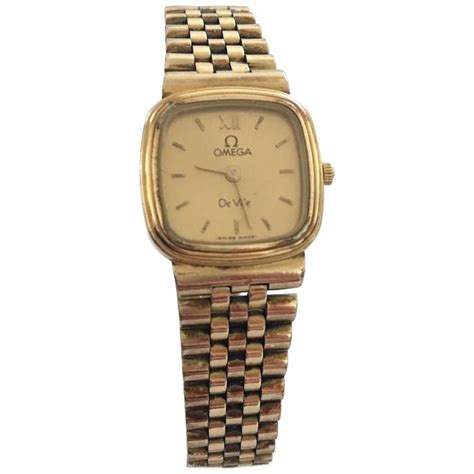 omega rolled gold watch|omega gold watch women.